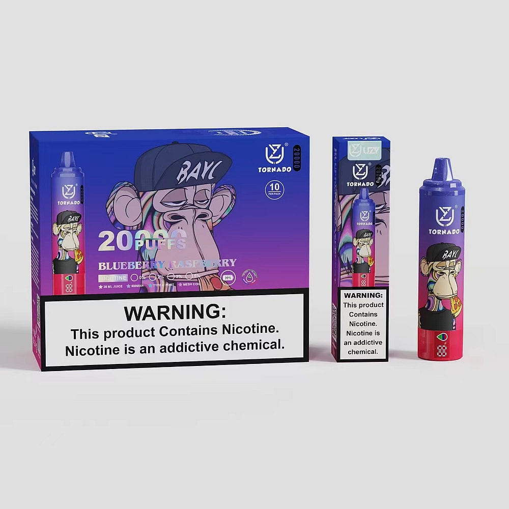 UZY Tornado 20000 PUFFS VAPE: svapo monouso ad alto volume con e-liquid precaricato e batteria ricaricabile per un'esperienza di svapo senza pari