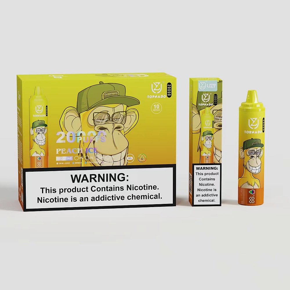 UZY Tornado 20000 PUFFS VAPE: svapo monouso ad alto volume con e-liquid precaricato e batteria ricaricabile per un'esperienza di svapo senza pari