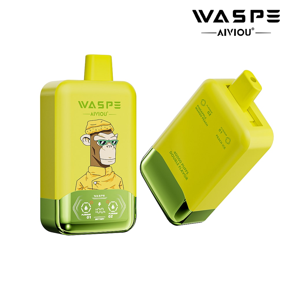 WASPE FIHP 40000 Puffs Dual-Flavor Disposable Vape – 36ml, Mesh Coil, Rechargeable, LED Light
