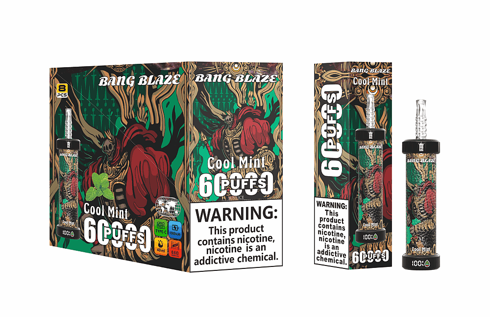Bang Blaze 60000 Puffs Einweg-Vape – 1000 mAh, LED-Anzeige, 40 ml, 0,6 Ω Spule