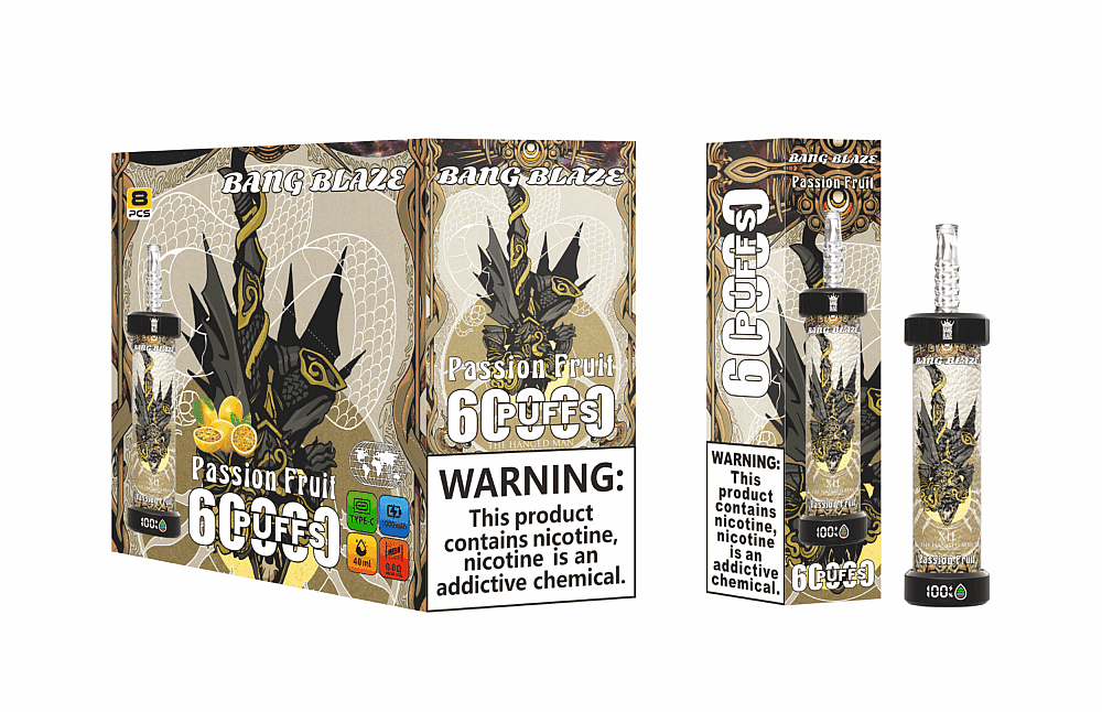 Bang Blaze 60000 Puffs Einweg-Vape – 1000 mAh, LED-Anzeige, 40 ml, 0,6 Ω Spule