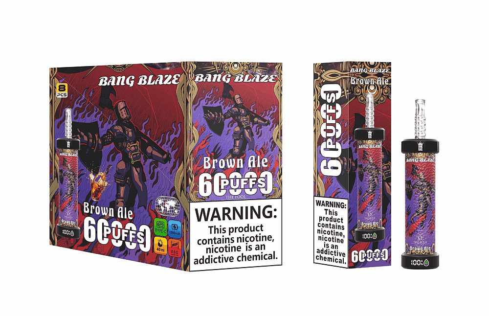 Bang Blaze 60000 Puffs Einweg-Vape – 1000 mAh, LED-Anzeige, 40 ml, 0,6 Ω Spule