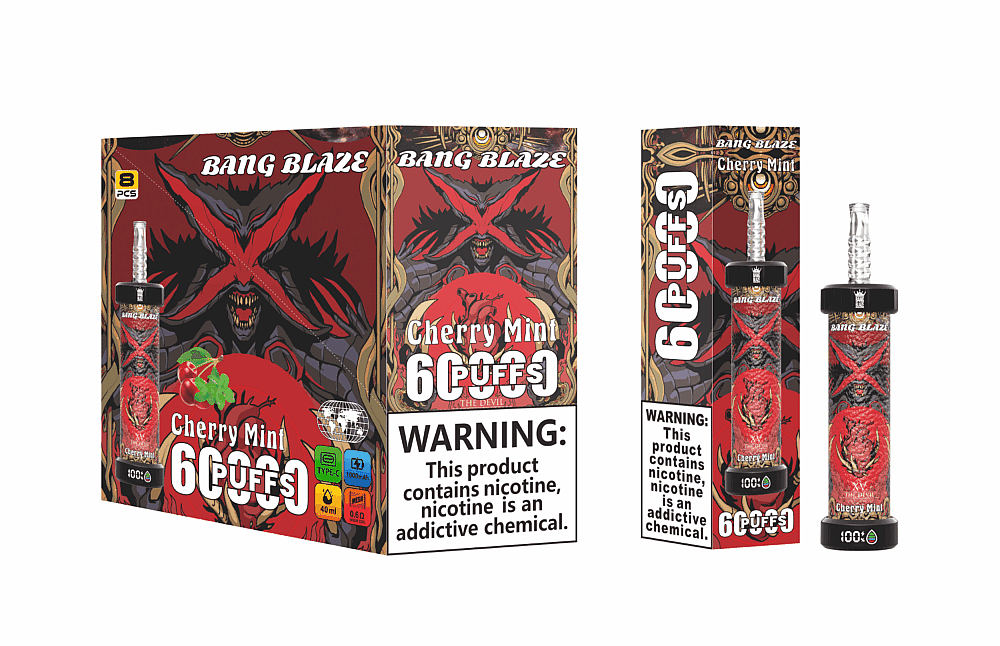 Bang Blaze 60000 Puffs Einweg-Vape – 1000 mAh, LED-Anzeige, 40 ml, 0,6 Ω Spule
