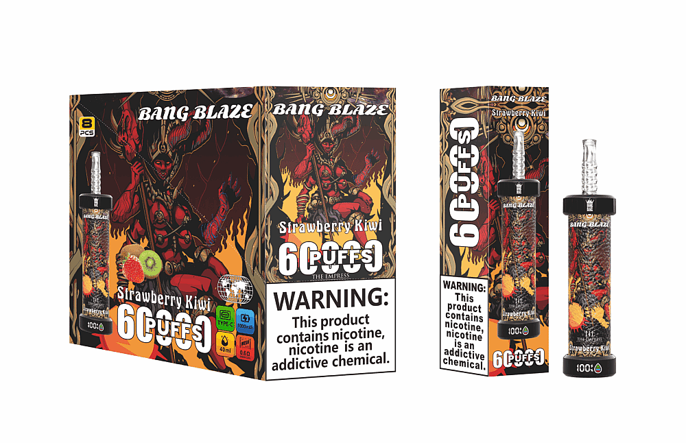 Bang Blaze 60000 Puffs Einweg-Vape – 1000 mAh, LED-Anzeige, 40 ml, 0,6 Ω Spule