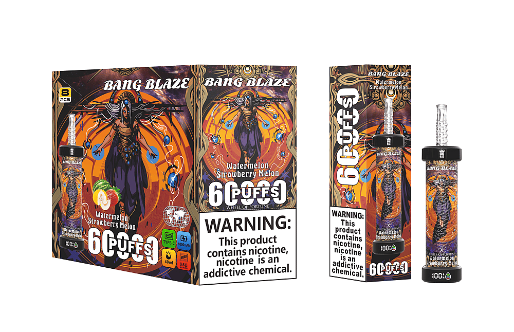 Bang Blaze 60000 Puffs Disposable Vape – 1000Mah, Led Display, 40Ml, 0.6Ω Coil