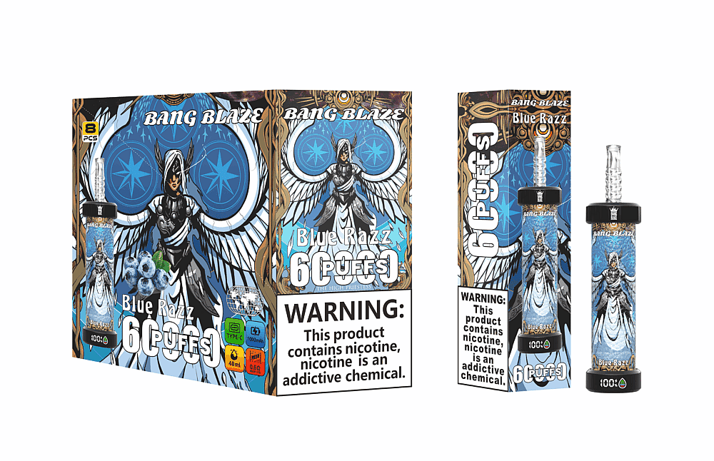 Bang Blaze 60000 Puffs Einweg-Vape – 1000 mAh, LED-Anzeige, 40 ml, 0,6 Ω Spule