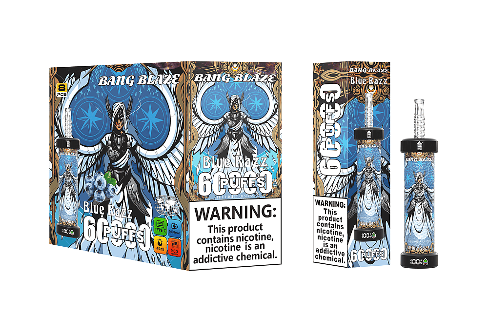 Bang Blaze 60000 Puffs Disposable Vape – 1000Mah, Led Display, 40Ml, 0.6Ω Coil