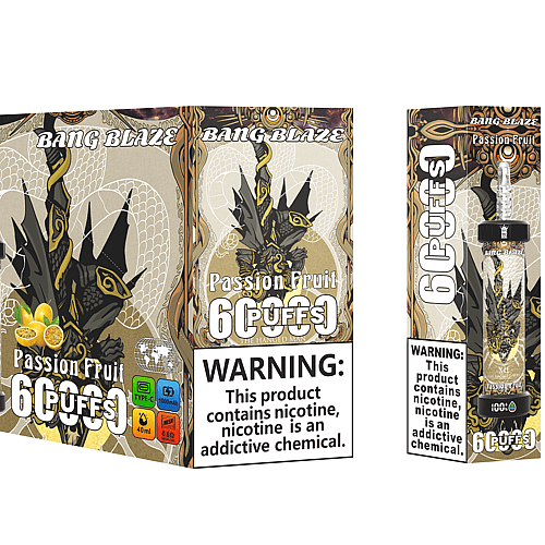 Bang Blaze 60000 Puffs Disposable Vape – 1000Mah, Led Display, 40Ml, 0.6Ω Coil