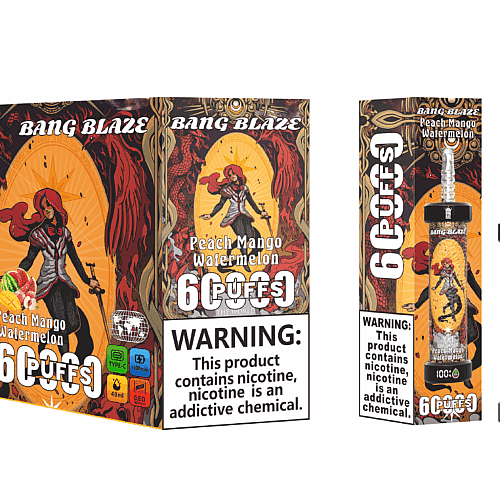 Bang Blaze 60000 Puffs Einweg-Vape – 1000 mAh, LED-Anzeige, 40 ml, 0,6 Ω Spule