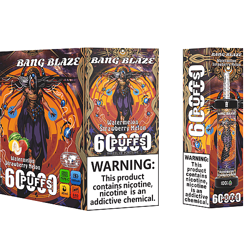 Bang Blaze 60000 Puffs Disposable Vape – 1000Mah, Led Display, 40Ml, 0.6Ω Coil