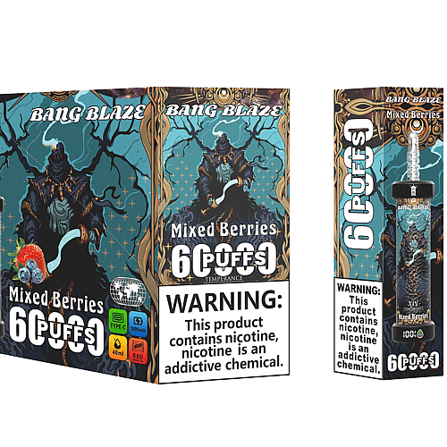 Bang Blaze 60000 Puffs Disposable Vape – 1000Mah, Led Display, 40Ml, 0.6Ω Coil